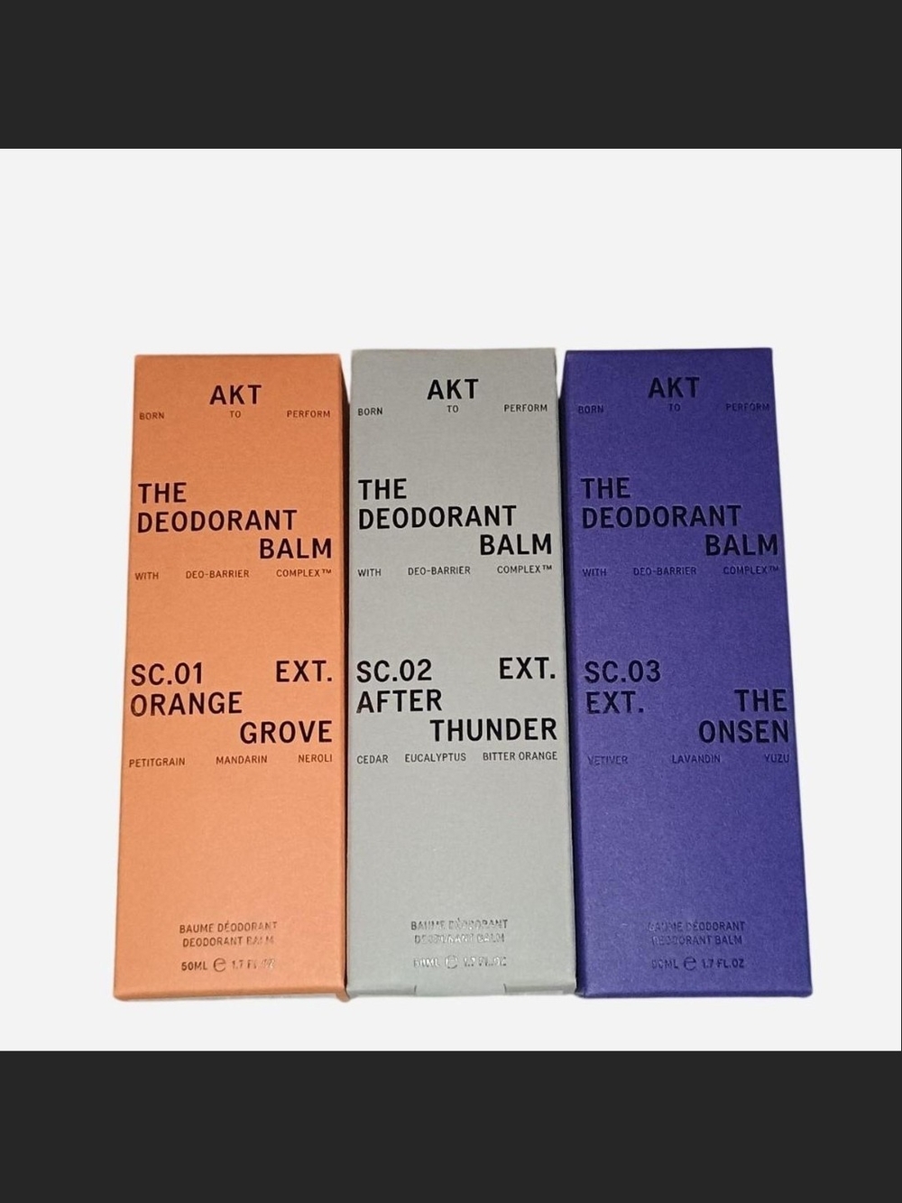 AKT The Deodorant Balm Trio — New And Sealed